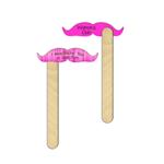 DMU102 Vaudeville Mustache on a stick With Full Color Custom Imprint